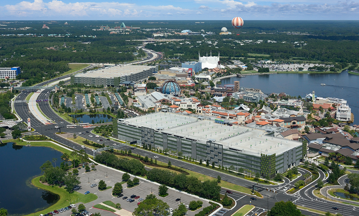 Disney Springs Orange & Lime Parking Garages